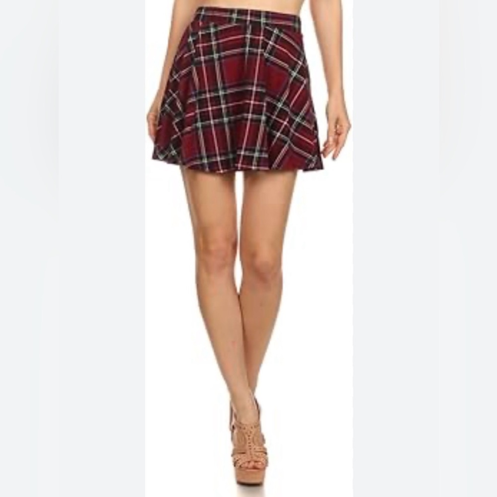 Gypsy Warrior Red and Black Plaid Mini Skirt